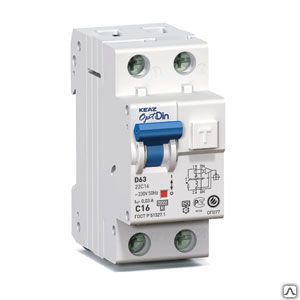 фото АВДТ с защитой от сверхтоков OptiDin D63-23C20/С25/С32/С40-A-УХЛ4
