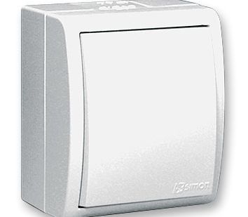 фото Выключатель 1кл, IP54, 10А белый, Aqua 15
