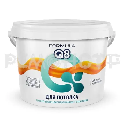 Фото №0 Краска вд пот  3,0кг ВД-АК белоснежная FORMULA Q8 (4/168) П