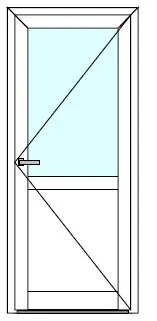Фото №0 Дверь алюминиевая внутренняя "холодная" Вариант 3