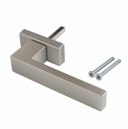 Фото №0 Ручка оконная Internika DUBLIN 45 мм, алюминиевая, 2 винта, серебро матовый(45°)