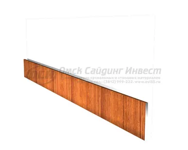 фото Начальная планка (сайдинг блок-хаус) Орех светлый 3D
