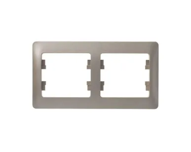 фото Рамка 2-м Glossa горизонт. титан SE GSL000402