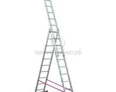 фото Лестница алюминиевая трехсекционная Алюмет, 3 x 10