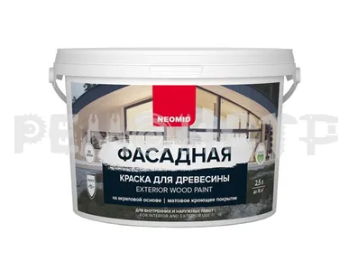 фото Краска фасадная для древесины Neomid