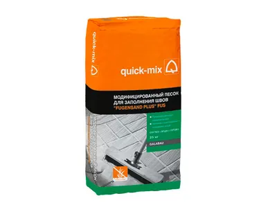 фото Модифицированный песок для заполнения швов quick-mix FUGENSAND PLUS, песочный, 25 кг