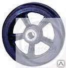 фото Колесо большегрузное черная резина без кронштейна d 300 75 DL 95