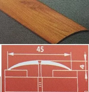 фото Алюминевый порог АПС 004. 900 - 01 Серебро Размер: 0,9м