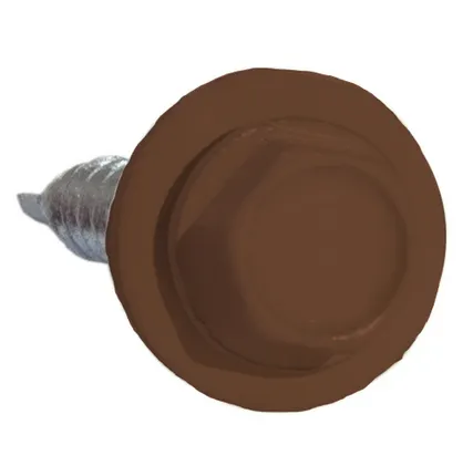 Фото №0 Саморез 5,5х19 HARDWEX RAL 8002 Сигнальный коричневый для крепления стальных листов к металлическим конструкциям 00000009318