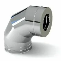 фото Сэндвич отвод 120/200 мм, угол 90 град. ,AISI 430, 0.8/0.5 мм