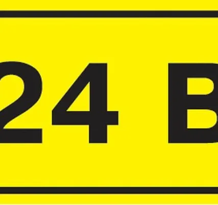 Фото №0 Этикетка самоклеящаяся 40х20 мм, символ "24В" YPC10-...