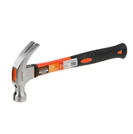 Фото №0 Молоток-гвоздодер 450г с магнитом, фибергл.рукоятка STARTUL MASTER ST2002-01