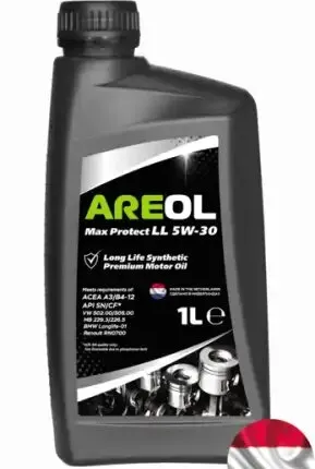 Фото №0 Моторное масло AREOL Max Protect LL 5W30AR012 5W-30 синтетическое 1 л