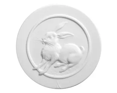 фото Медальон Meissen Кролик 5 см, фарфор, белый, 00010694616