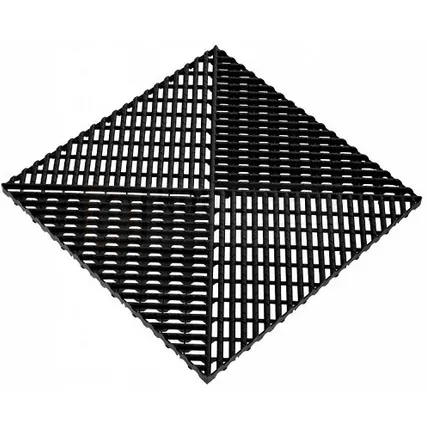 Фото №0 Решетка газонная c обрамлением 400х400х18мм, Чёрный