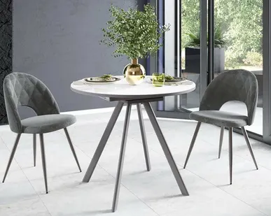 фото Обеденный стол Орфей 51 (01) Мрамор белый-Серый