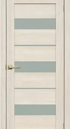 Фото №0 Дверь межкомнатная 200 (La Stella) стекло матовое, экошпон, Ясень снежный 2000х800мм