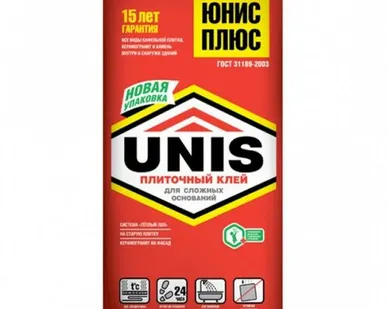 фото Клей плиточный ЮНИС ПЛЮС красный (25 кг)