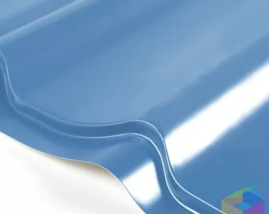 фото Металлочерепица полиэстр цвет сигнально-синий