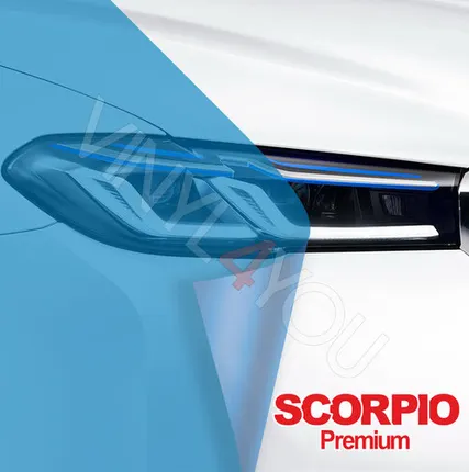 Фото №0 Пленка для фар Scorpio Голубая