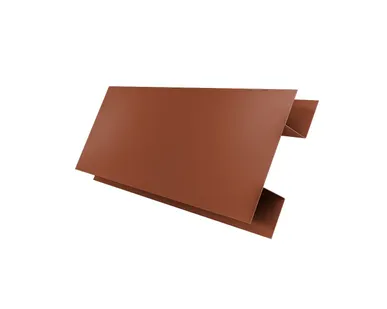 фото Планка H-образная БХ new 0,5 Satin Мatt RAL 8004 терракота