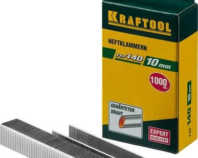 фото KRAFTOOL тип 140 (G/11/57) 10 мм, 1000 шт, калибр 20GA, скобы для степлера (31680-10)