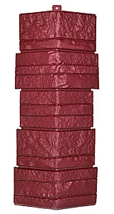 фото Угол фасадной панели «T-Siding», альпийская скала, бордо