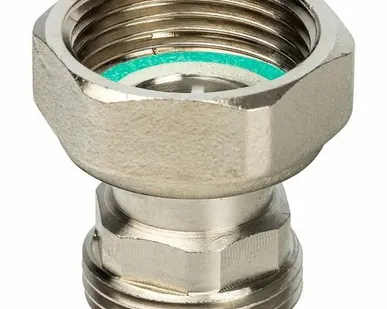 фото Разъемное соединение STOUT 1 с плоским уплотнением, никелированное
