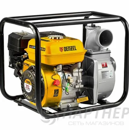 Фото №0 Бензопомпа Denzel PX-80 (7 л.с., 3", 1000 л/мин, глуб 8 м,напор 30 м, для чистой воды)