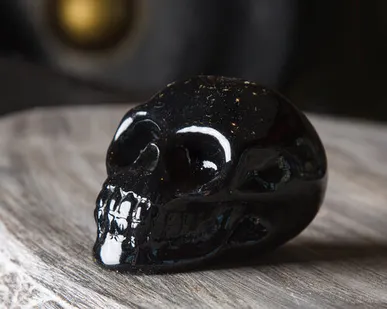 фото Череп черный, малый, 10см, Chateau Collection CC-SKS-BLACK