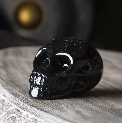 Фото №0 Череп черный, малый, 10см, Chateau Collection CC-SKS-BLACK