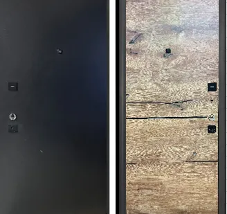 фото Сейф-двери "модерн" антик серебро/дуб пацифик