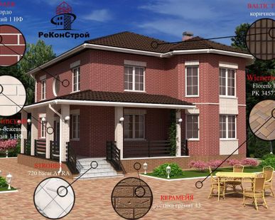фото 3D-визуализация  фасадов домов