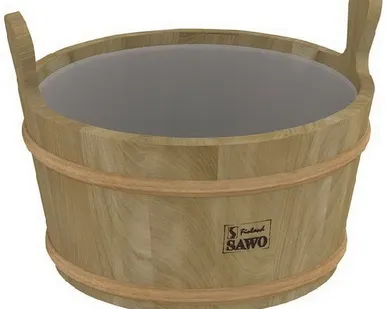 фото Шайка для бани Sawo 300-ТD (кедр, 9 л, с пластиковой вставкой)