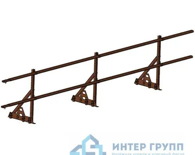 фото Ограждение кровельное PRESTIGE ZN CLICK фальц H-600/3,0м (2трубы) ГОСТ Р 53254-2009