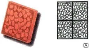 фото Пластиковая форма «ALPHA» Польша Квадрат Галька