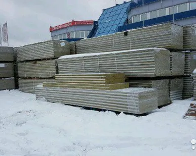 фото Сэндвич-панель стеновая минвата 100 мм 5,15 м