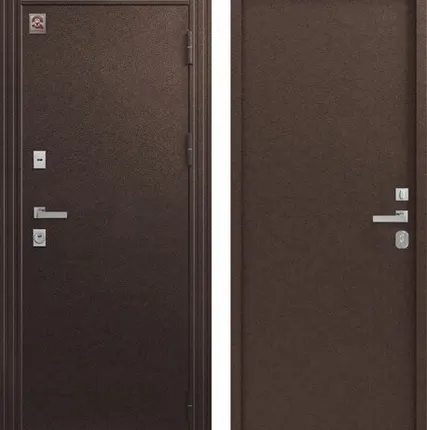 Фото №0 Дверь входная с терморазрывом Т-1 (Центурион) металл/металл, Медный муар (Антрацит Муар) 2050х860мм, ПРАВАЯ