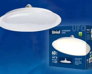 фото Лампа светодиодная. Форма «UFO» LED-U270-60W/3000K/E27/FR PLU01WH