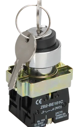 Фото №0 Переключатель LAY5-BG45 на 2 положения с ключом без фиксации ИЭК