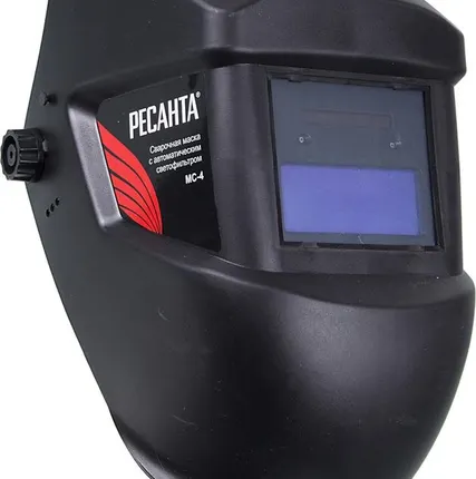 Фото №1 Маска сварочная МС-4 (без регулир. чувств. и задержки времени; задержка откр. 0.5с; сенсор чувств. пост.; светофильтр; ТСК 2101) Ресанта 65/34