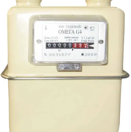 Фото №0 Счетчик газа ОМЕГА G4 (левый) с термокоррекцией