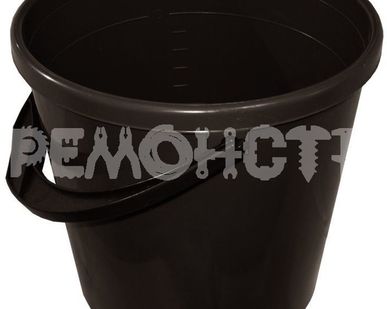 фото Ведро пласт 12л мерное черное РОССИЯ (20)