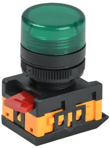 фото Лампа AL-22TE сигнальная d22мм зеленый неон/240В цилиндр ИЭК