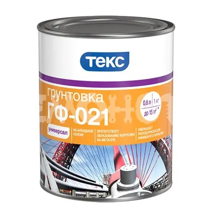 Фото №0 Грунт ГФ-021  1,0кг серый ТЕКС УНИВЕРСАЛ (14) П