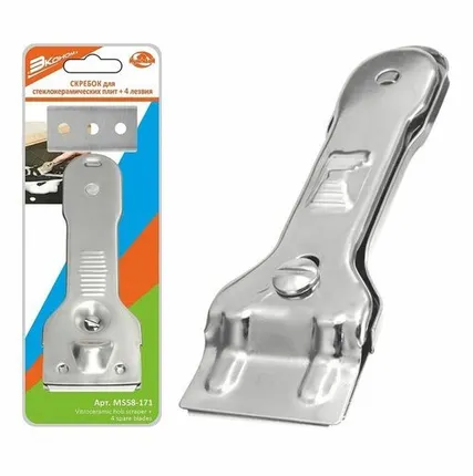 Фото №0 Скребок д/стеклокерам. плит + 4 лезвия "Эконом" MS58-171