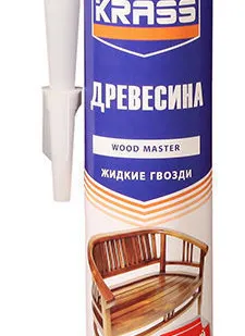 фото Клей жидкие гвозди KRASS для дерева бежевый столярный 300мл