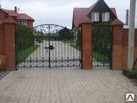 Фото №0 Ворота кованые со встроенной калиткой