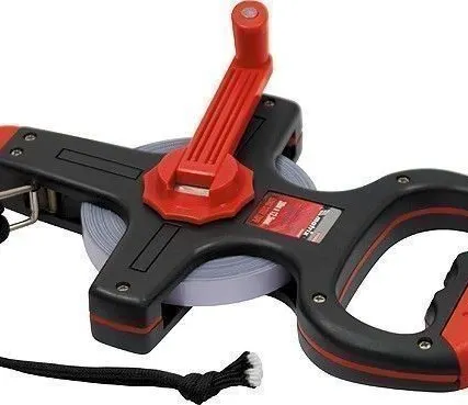 Фото №0 Рулетка геодезическая 30мх12,5мм, металлическая лента код 31443