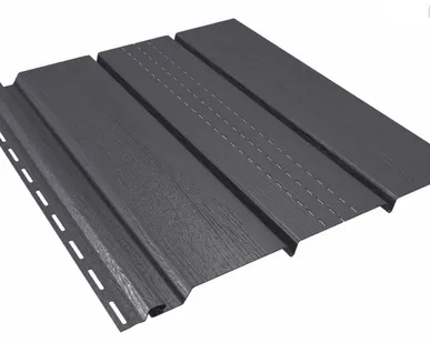 фото Софит с частичной перфорацией Ю-Пласт графитовый